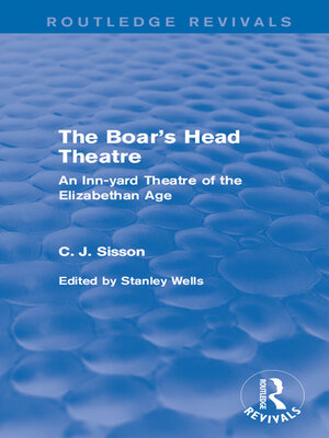 cover image of The Boar's Head Theatre (Routledge Revivals)